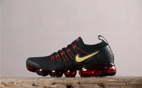 Nike Air VaporMax FLYKNIT 2耐克全掌气垫2.0黑红金纯原带半码 己亥中国猪年限定配色 货号：BQ7036-001