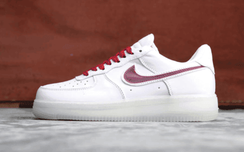 Nike Air Force 1 De Lo Mio炫彩鸳鸯红蓝白 耐克公司级空军一号多米尼加正确水晶果冻底抽屉原盒 货号：BQ8448-100