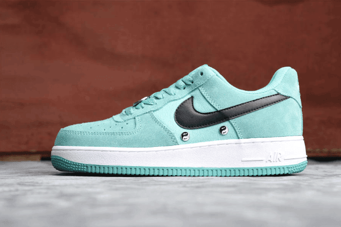 Nike Air Force 1 Have A Nike Day湖水绿笑脸 耐克空军一号顶级真标翻毛皮革低帮运动鞋 货号：BQ8273-300