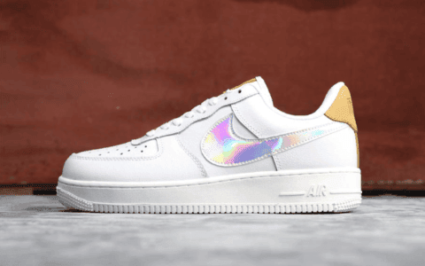 Nike Air Force 1 HI YOHOOD全白镭射棕 耐克公司级头层空军一号上海外滩限定日本黑牌 货号：AV2039-300