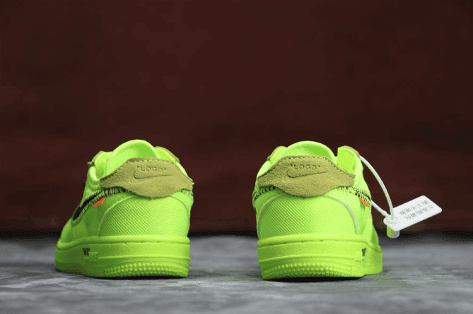 Nike Air Force 1 TD荧光绿 耐克真标品质空军一号OW联名童鞋独立磨具原鞋开膜 货号：BV0853-700