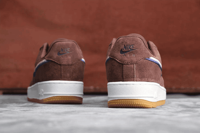 Nike Air Force 1 UPSTEP酒红 耐克真标麂皮空军一号原厂复刻电脑冲孔官方同步 货号：898889-203