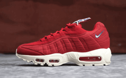 Nike Air Max 95 TT酒红 耐克公司级95系列子弹串标内置大酒红气垫 货号：AJ1844-600