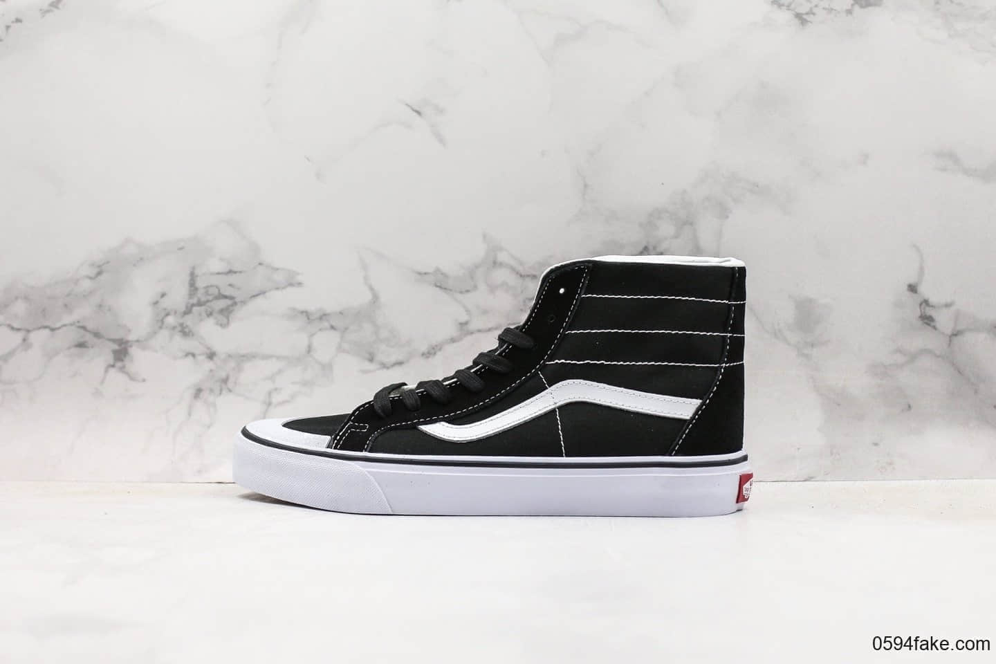 万斯Vans Sk8-Hi 138 Decon公司级版本鲜美系列帆布半月包头硫化高帮板鞋黑白广东原厂硫化品质