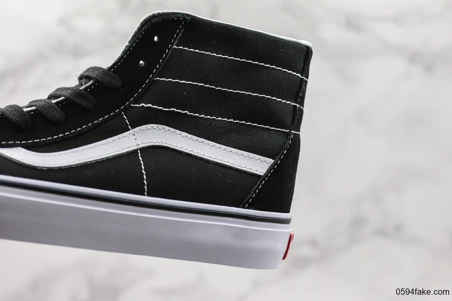 万斯Vans Sk8-Hi 138 Decon公司级版本鲜美系列帆布半月包头硫化高帮板鞋黑白广东原厂硫化品质