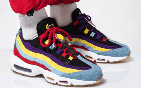彩色条纹+太阳花装扮！元气满满童趣十足！全新Nike Air Max 95上脚图曝光！ 货号：CK5669-400