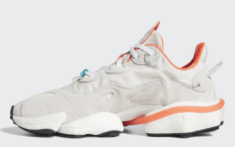 米白+粉橘！清新活力！这款adidas Torsion X你爱了吗？ 货号：EH0244