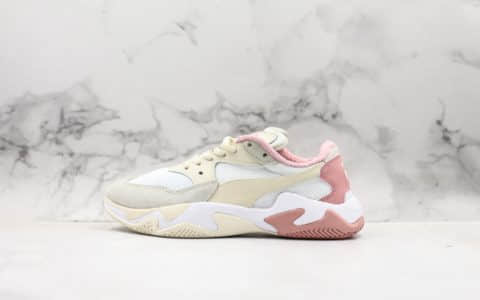 彪马Puma Storm刘雯同款老爹鞋休闲运动鞋白粉色公司级 货号：369770-04