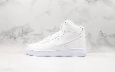 耐克Nike Air Force 1 Hight Sheed纯原版本空军一号冠军系列华莱士漆皮白色内置气垫 货号：743546-107