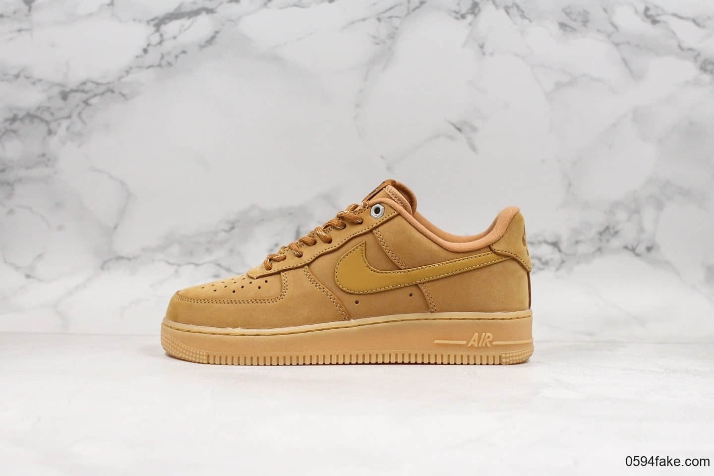 耐克Nike Air Force 1 Low 07 LV8 Wheat Flax纯原版本全新二维码工厂雪花纹低帮小麦空军一号 货号：CJ9179-200