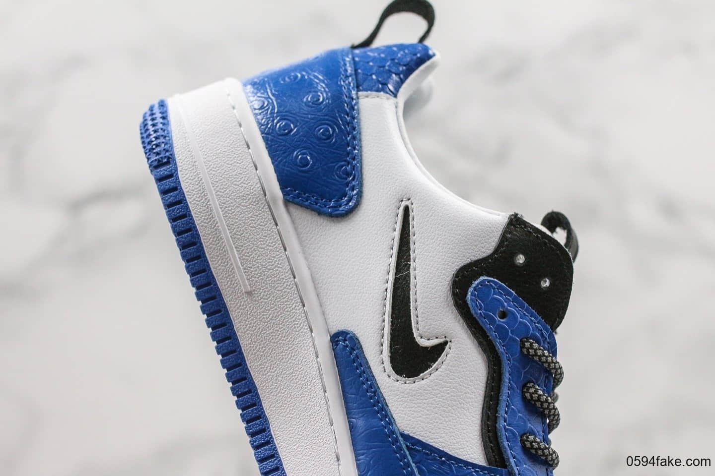 耐克Nike Air Force 1 AC纯原版本低帮空军一号倒勾联名限定蓝色官方同步抽屉原盒原楦头原纸板打造内置全掌气垫