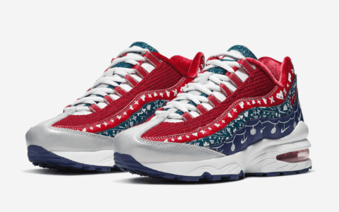 浓郁圣诞节氛围！这双Nike Air Max 95还穿上了毛衣！ 货号：CT1593-100