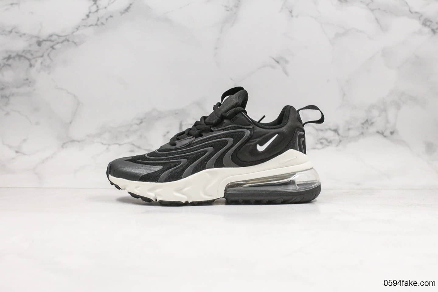 耐克Nike Air Max 270 SE纯原版本混合科技半掌气垫max270气垫鞋黑白配色内置可视半掌气垫原楦头纸板打造 货号：CD6870-406