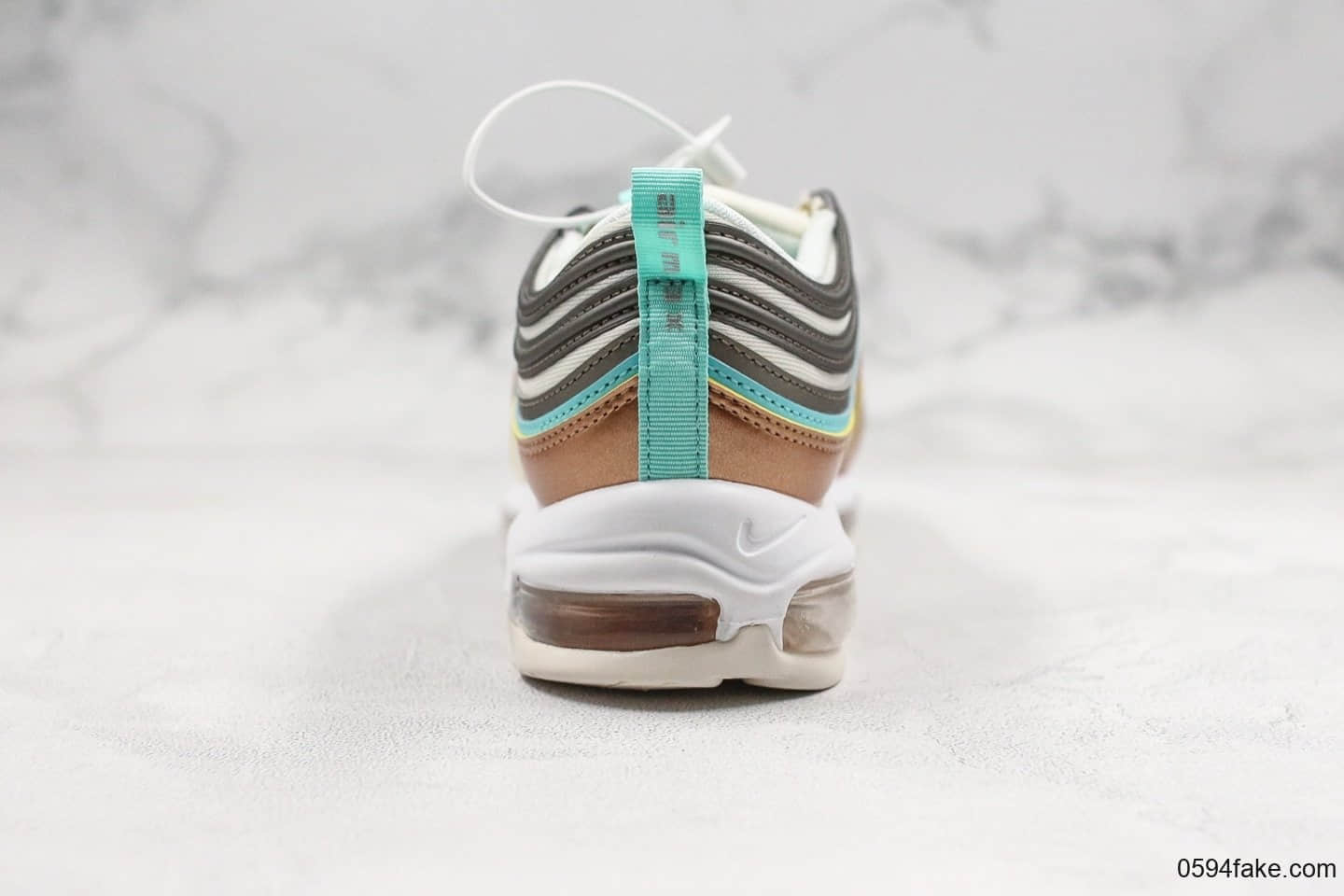 耐克NIike Air Max 97 SE纯原版本气垫Max97香槟金蓝配色内置可视全掌可视气垫原厂真实气垫加持 货号：CQ4806-071