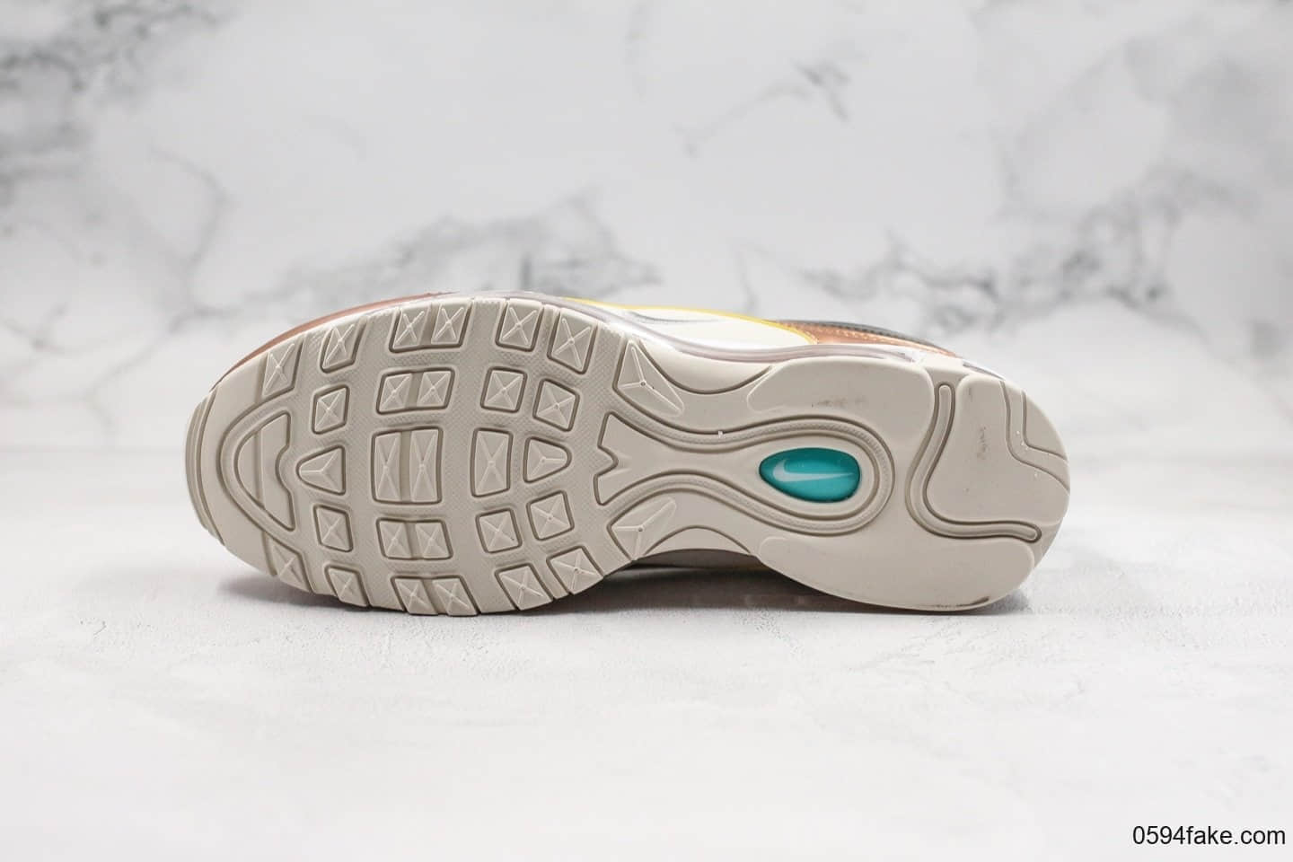 耐克NIike Air Max 97 SE纯原版本气垫Max97香槟金蓝配色内置可视全掌可视气垫原厂真实气垫加持 货号：CQ4806-071