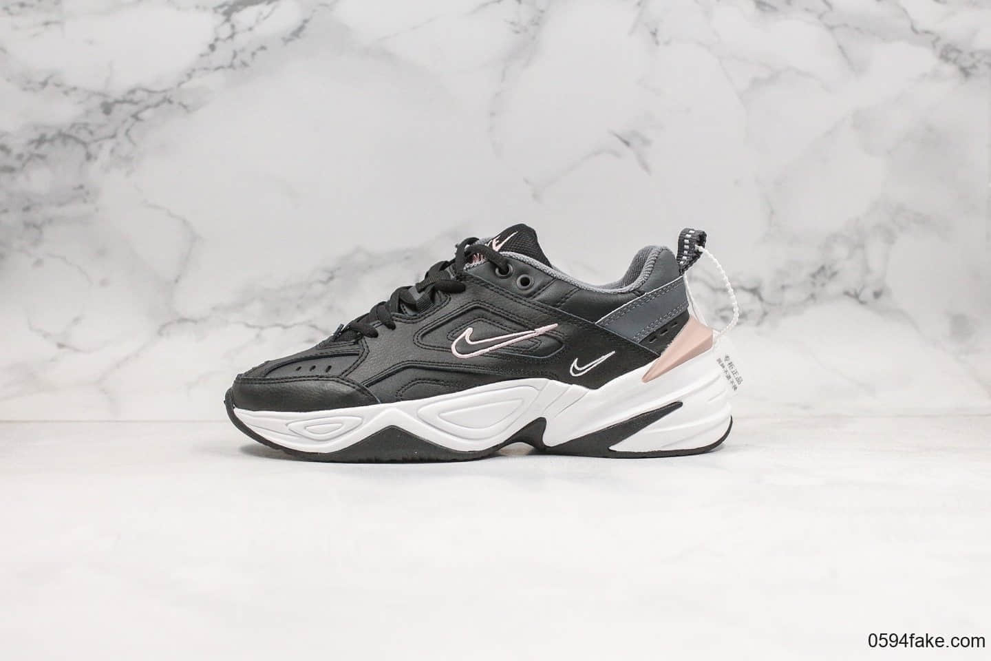耐克Nike M2K Tekno纯原版本黑粉色复古m2k老爹鞋原盒原标原楦头原纸板打造 货号：AO3108-011