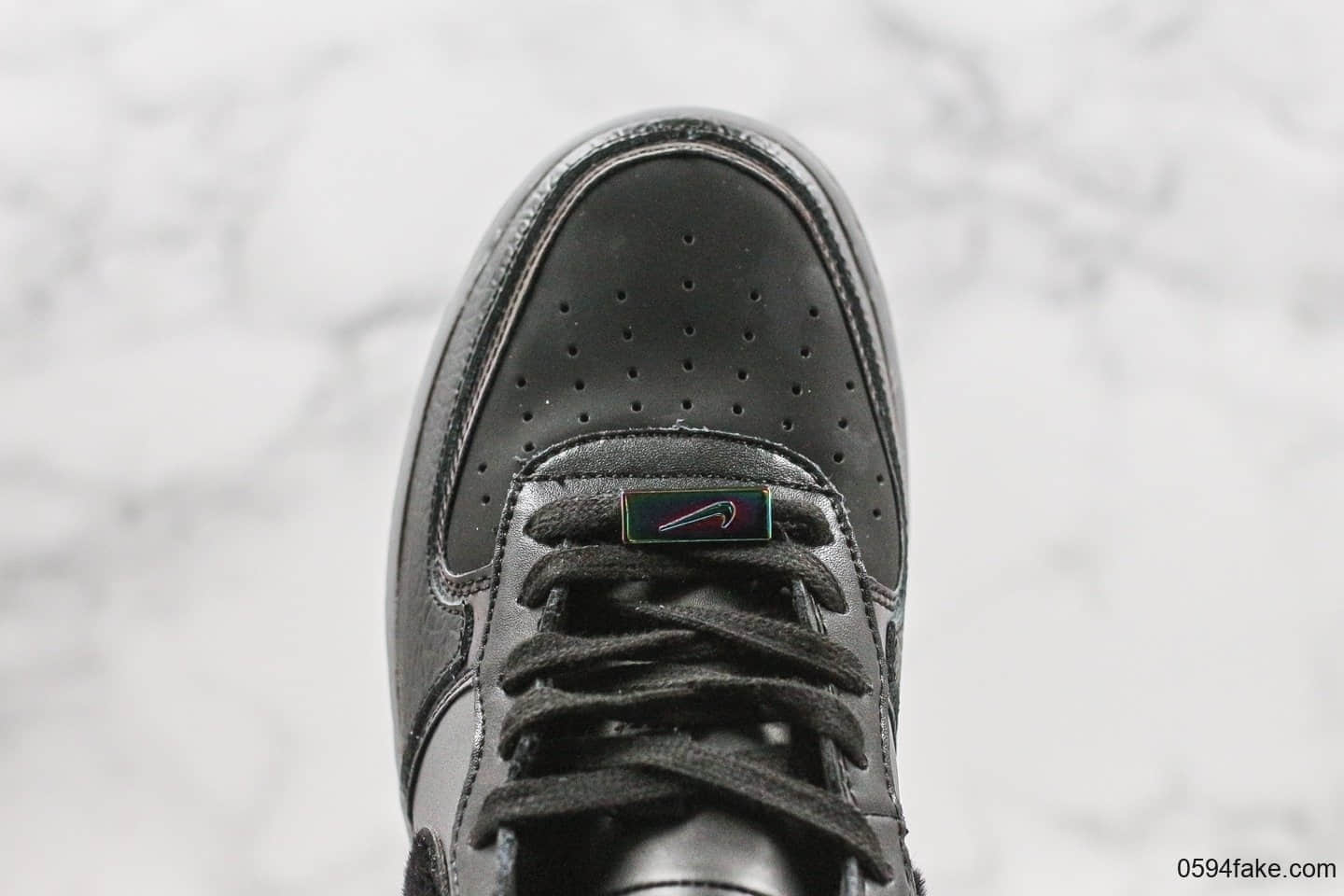 耐克Nike Air Force 1 x A Maniere纯原版本亚特兰大地标志性潮流店铺联名低帮空军一号高帮黑灰色原盒原标内置气垫 货号：CT6665-001