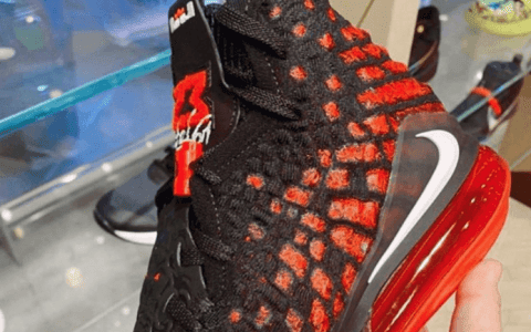 酷似AJ6黑红！全新 LeBorn 17 “Infrared”首度曝光！