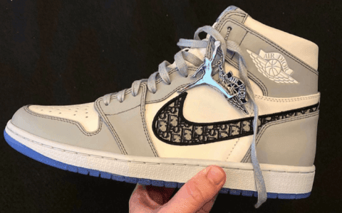 超限量重磅联名来袭！Dior x Air Jordan 1实物图首度曝光！