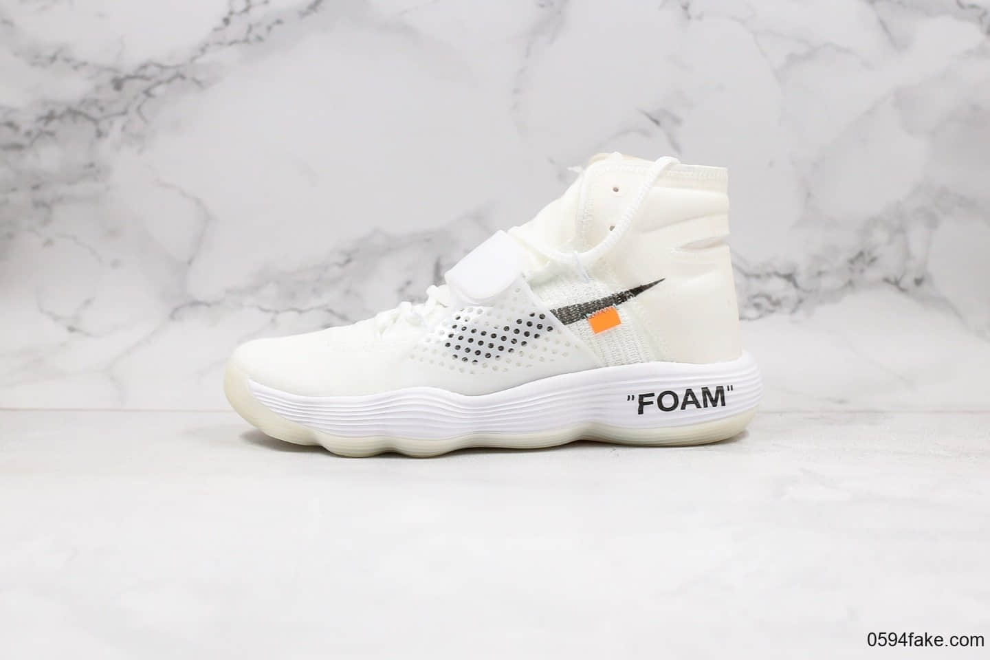 耐克Nike REACT Hyperdunk 2017 x Off-White纯原版本联名款大吕布白色原档案数据开发原盒原标配件齐全支持实战 货号：AJ4578-100