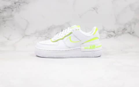 耐克Nike Air Force 1 Shadow纯原版本低帮空军一号马卡龙糖果白绿色原盒原标正确卡色 货号：CI0919-104