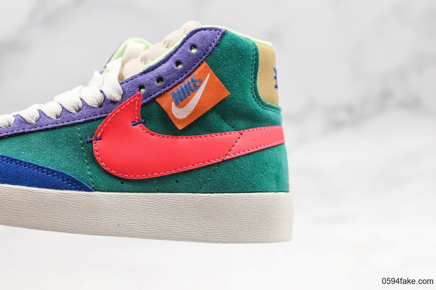 耐克Nike Blazer Mid纯原版本中帮开拓者马卡龙板鞋原档案数据开发原楦头纸板打造 货号：CQ7786-561