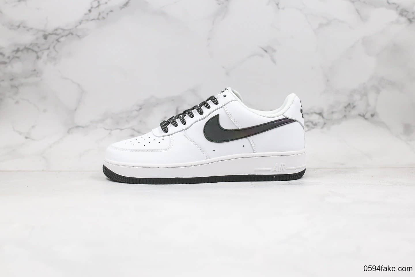 耐克Nike Air Force 1 Low White Static公司级版本低帮空军一号黑白色满天星变色龙内置气垫原盒原标3M反光 货号：366751-808