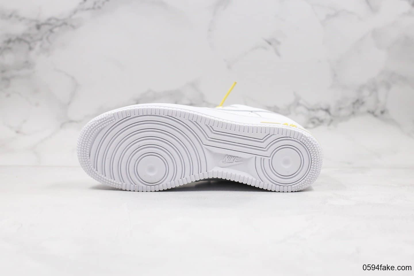 耐克Nike Air Force 1 Lux“White” WMNS公司级版本抽绳解构白黄配色全鞋定制头层皮 货号：898889-104