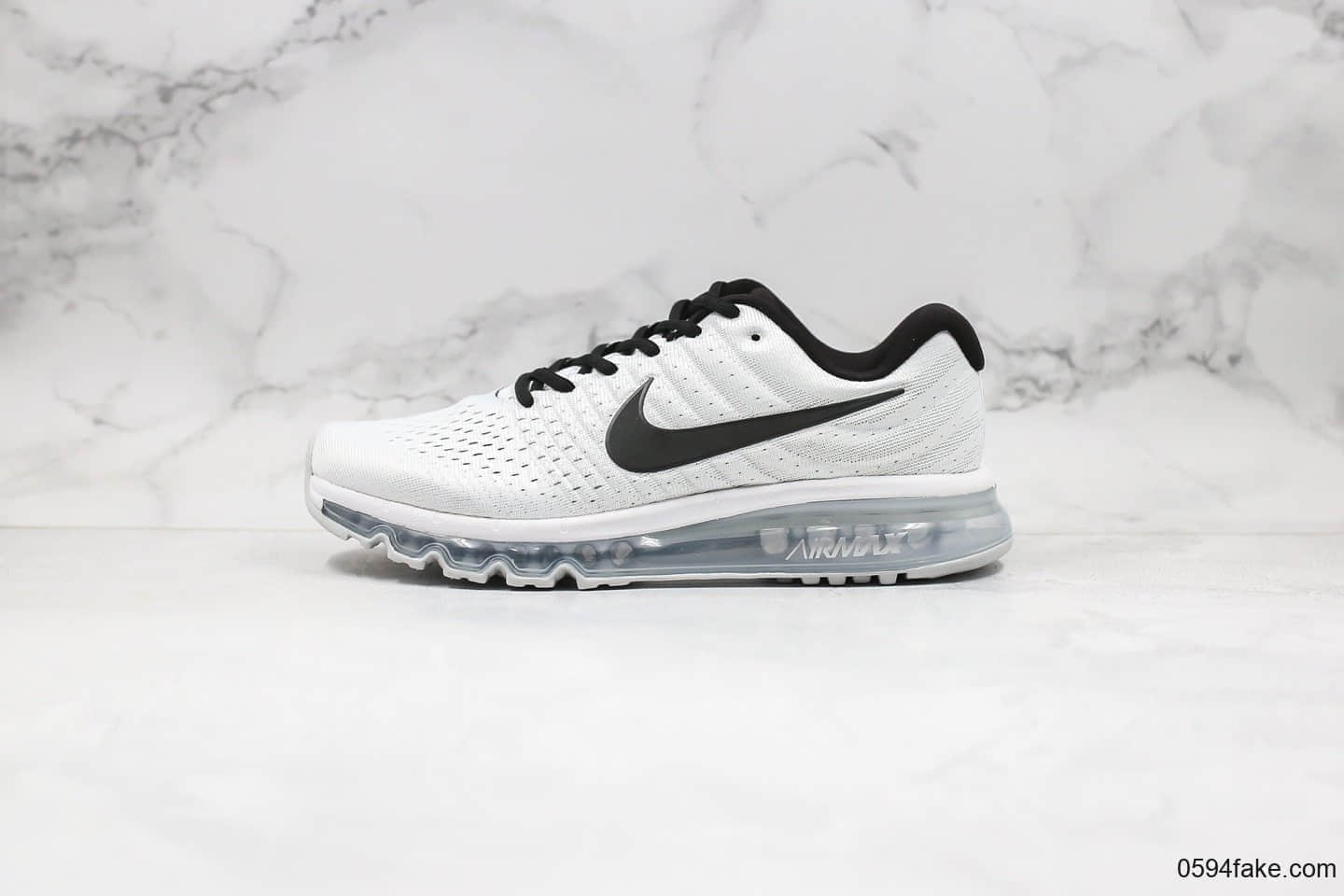耐克Nike Air Max 2017纯原版本大气垫白黑色原档案数据开发原盒原标 货号：849559-100