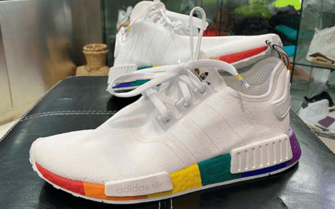 彩虹中底！adidas NMD R1 Pride实物图曝光！ 货号：FY9024