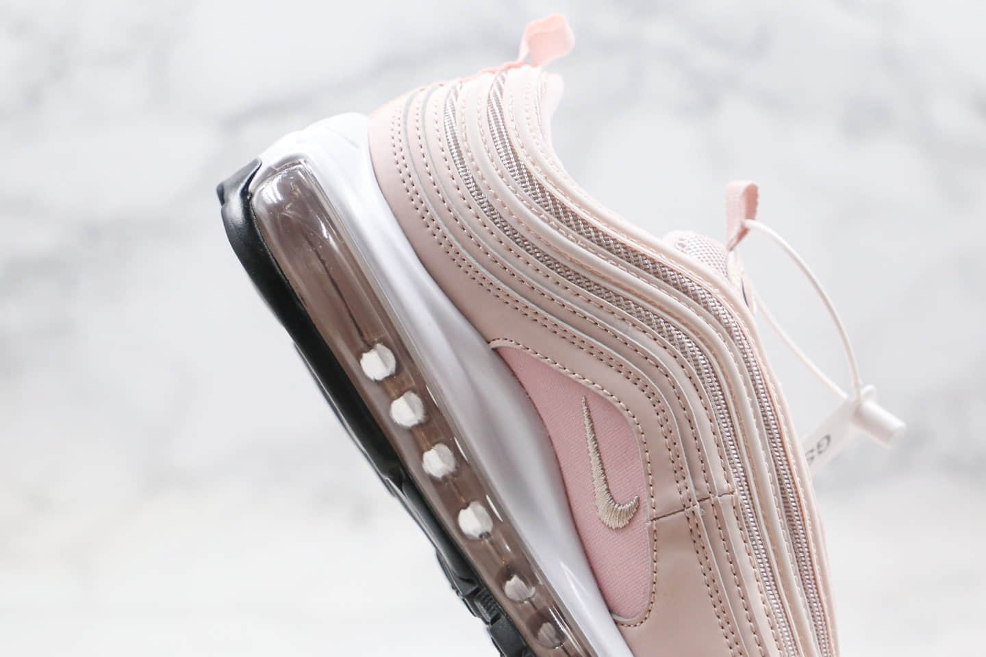 耐克Nike Air Max 97 OG纯原版本全掌气垫跑鞋樱花粉色原盒原标 货号：921733-600