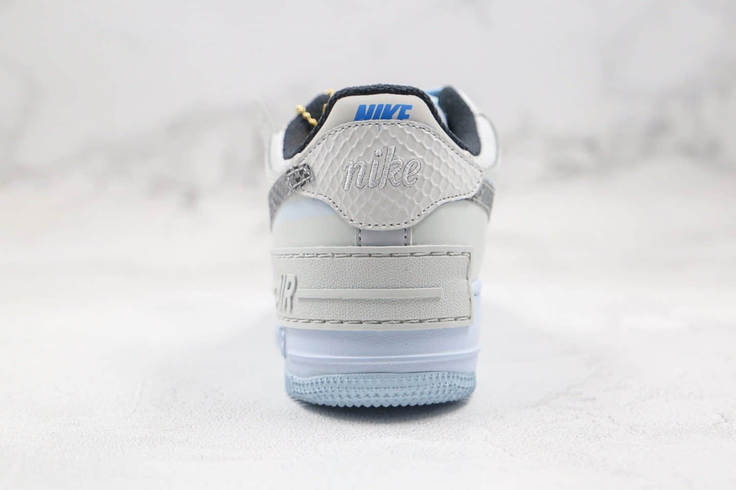 耐克Nike WMNS Air Force 1 Shadow Tropical Twist纯原版本低帮空军一号马卡龙解构雾霾蓝色正确鞋面卡色 货号：CV3027-001