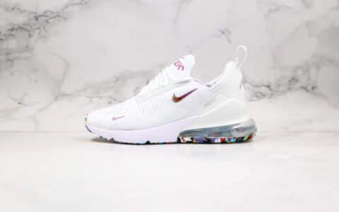 耐克Nike Air Max 270纯原版本半掌气垫Max270白蓝彩虹色原厂小潘气垫原盒原标 货号：AH6789-008