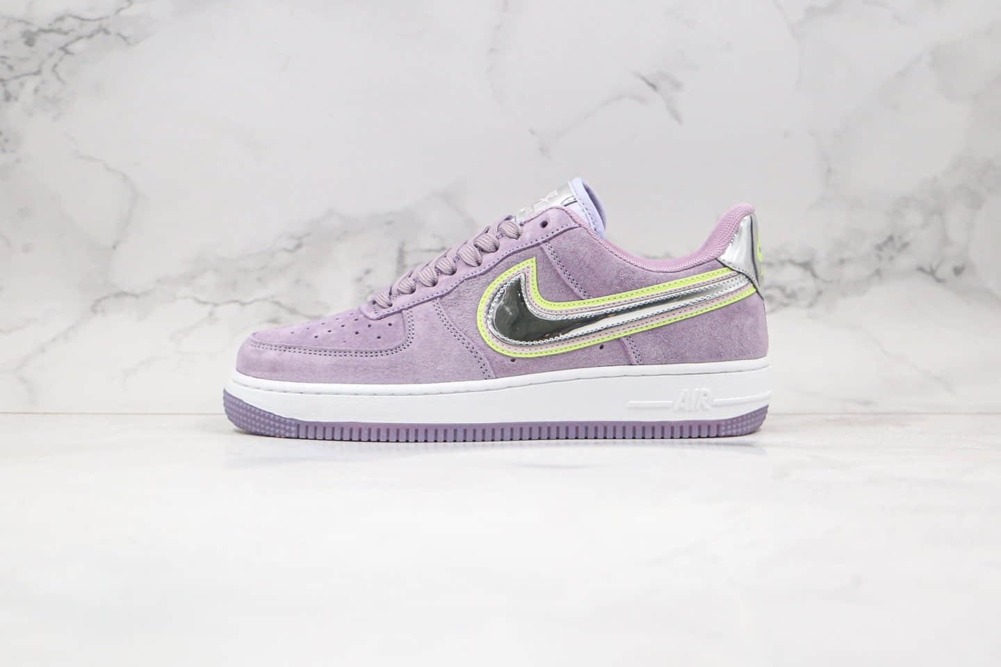 耐克Nike Air Force 1 Low P(Her)spective纯原版本低帮空军一号水晶底长绒麂皮香芋紫色银边勾内置气垫原档案数据开发 货号：CW6013-500