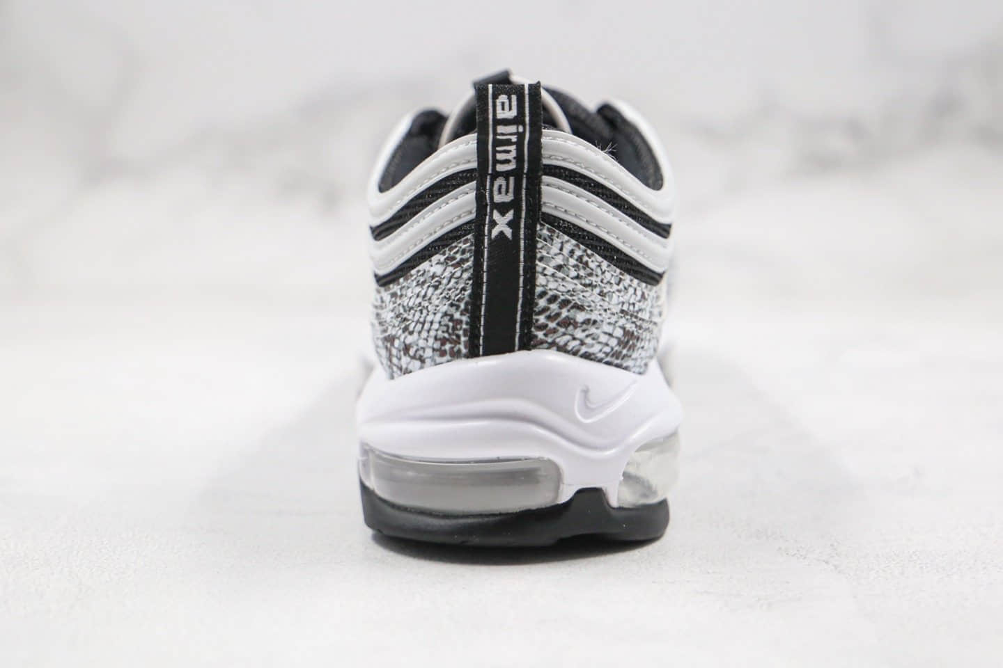 耐克Nike Air Max 97纯原版本子弹头Max97全掌气垫黑白蛇纹内置气垫 货号：CT1549-001
