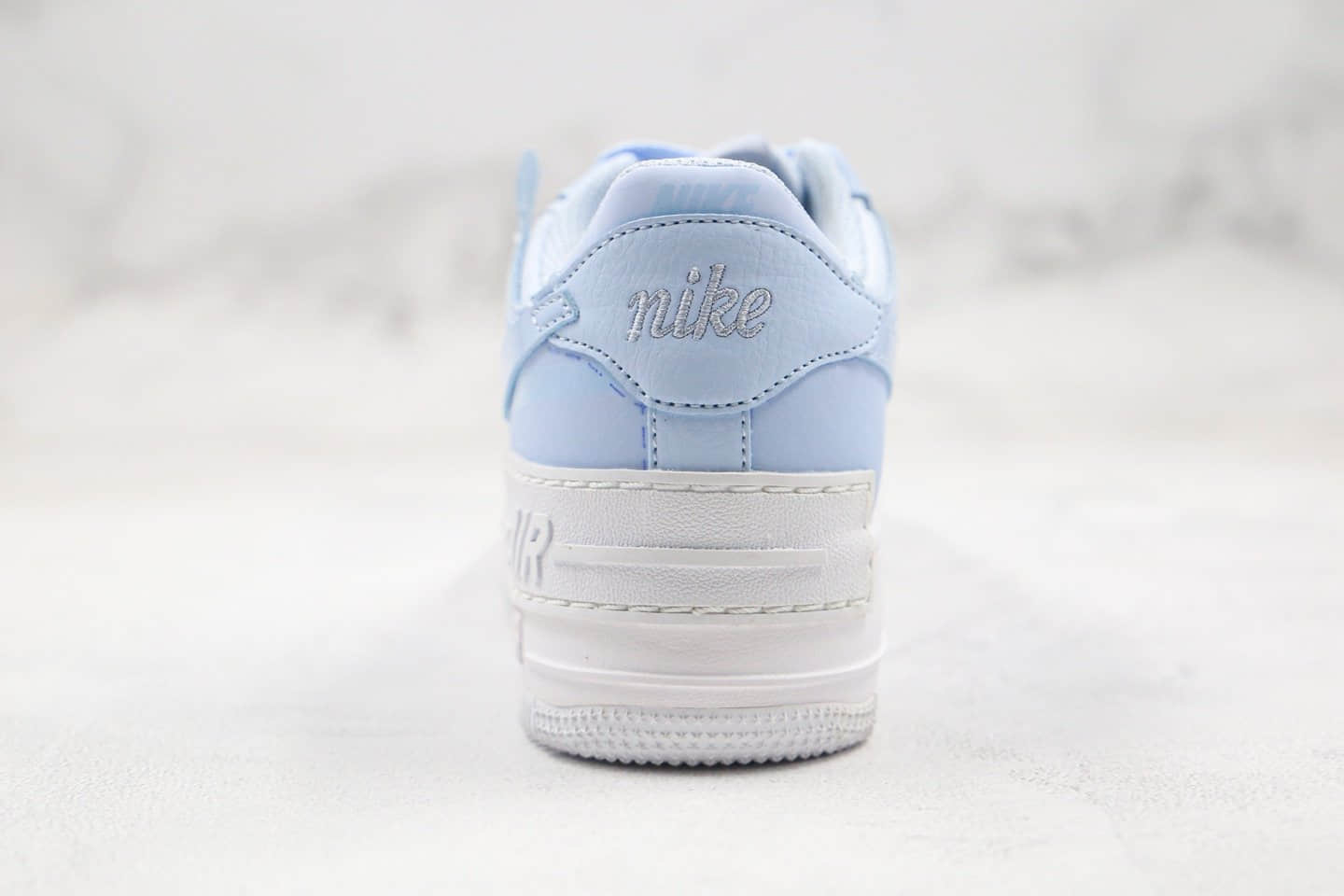 耐克Nike Air Force 1 Shadow纯原版本空军一号增高板鞋浅蓝色区别市面通货 货号：CV3020-400