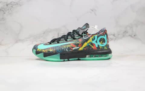 耐克Nike Zoom KD VI EP SJX纯原版本杜兰特6代蓝绿色篮球鞋内置气垫支持实战 货号：647781-930