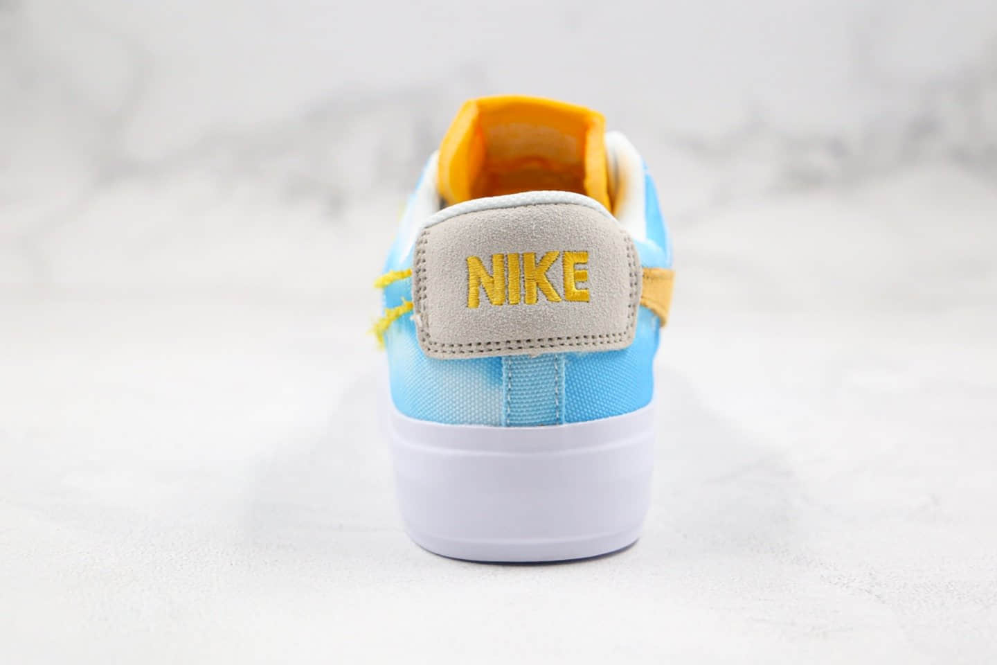 耐克Nike SB Blazer Edge纯原版本开拓者拆线板鞋蓝天白云区别市面通货 货号：CI3833-416