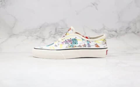 万斯Vans Kide Authentic Surf公司级版本基德联名板鞋水墨画插画印花白色原档案数据开发 货号：VN0A3MU6WOK