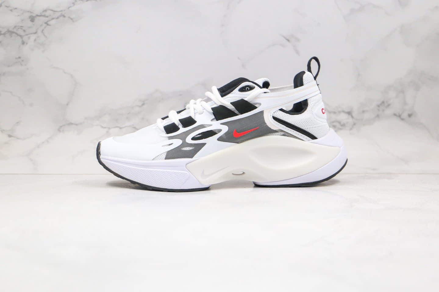 耐克Nike Signal DIMSIX Nike N110 D MS X Phantom纯原版本韩代新品解构幻影信号老爹鞋白黑色正确蝉翼网纱面 货号：AT5303-128