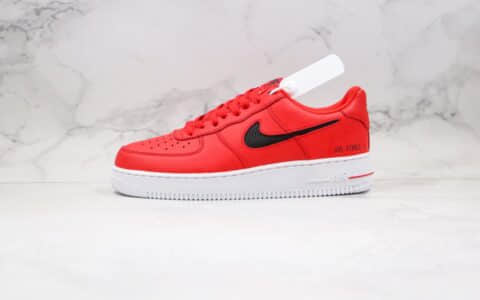 耐克Nike Air Force 1 LV8 1 Fresh Air GS纯原版本低帮空军一号板鞋编织格子勾红黑色原档案数据开发 货号：CZ7377-600