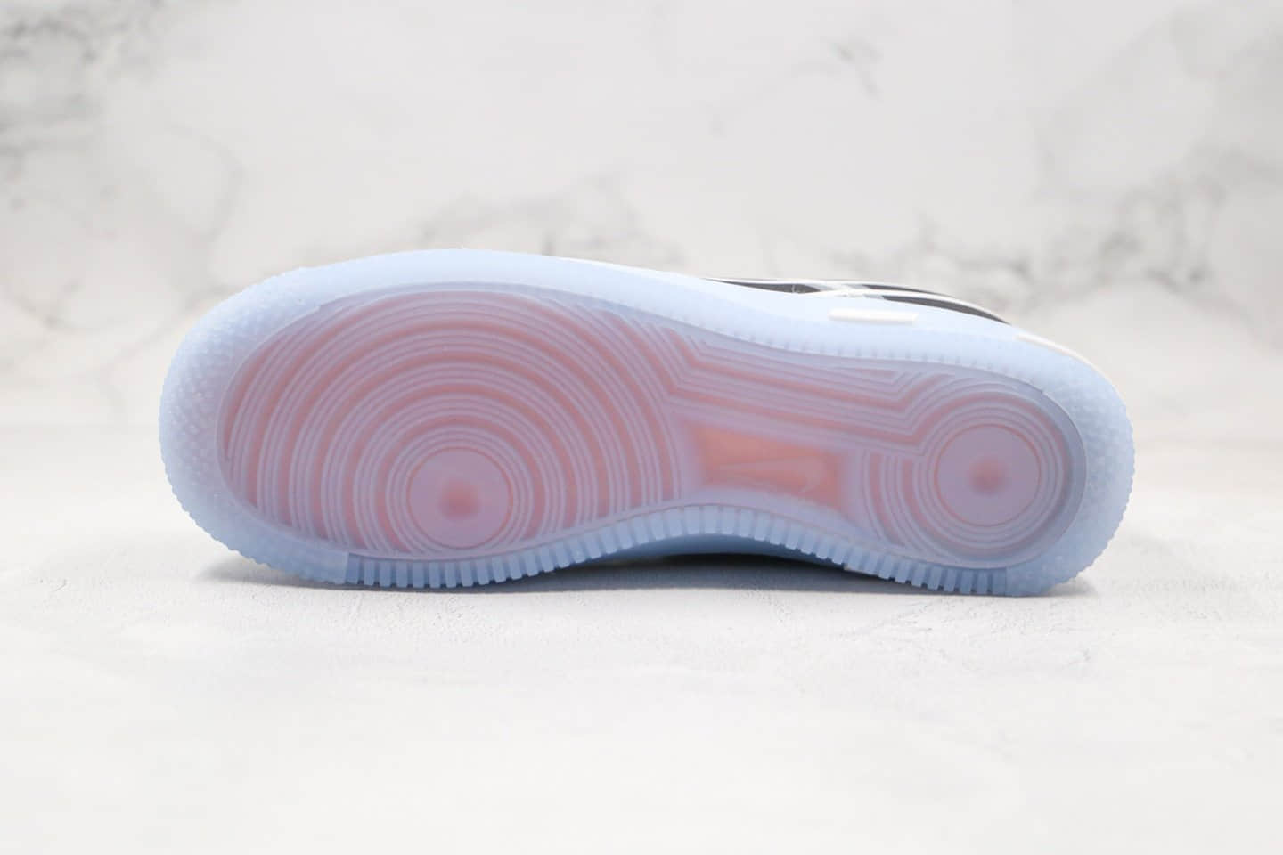 耐克Nike Air Force 1 React QS Light Bone纯原版本低帮空军一号冰块黑色波纹板鞋正确后跟渐变效果 货号：CQ8879-103