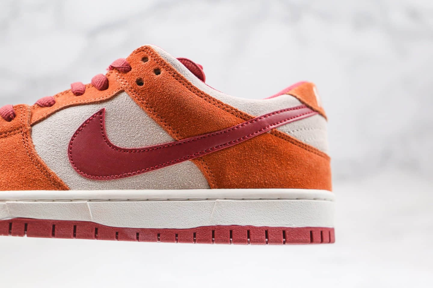 耐克Nike SB Dunk Low Orange label纯原版本低帮SB板鞋扣篮系列白红橘色内置Zoom气垫原楦头纸板打造 货号：BQ6817-202