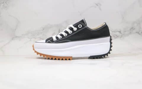 匡威CONVERSE Run Star Hike low公司级版本低帮厚底锯齿松糕鞋黑白色原盒配件齐全 货号：168816C