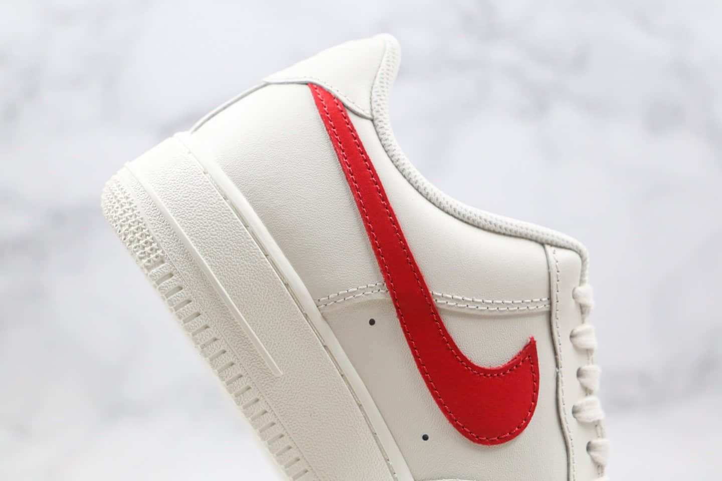 耐克Nike Air Force 1纯原版本空军一号奶白红色内置真sole气垫 货号：315122-126