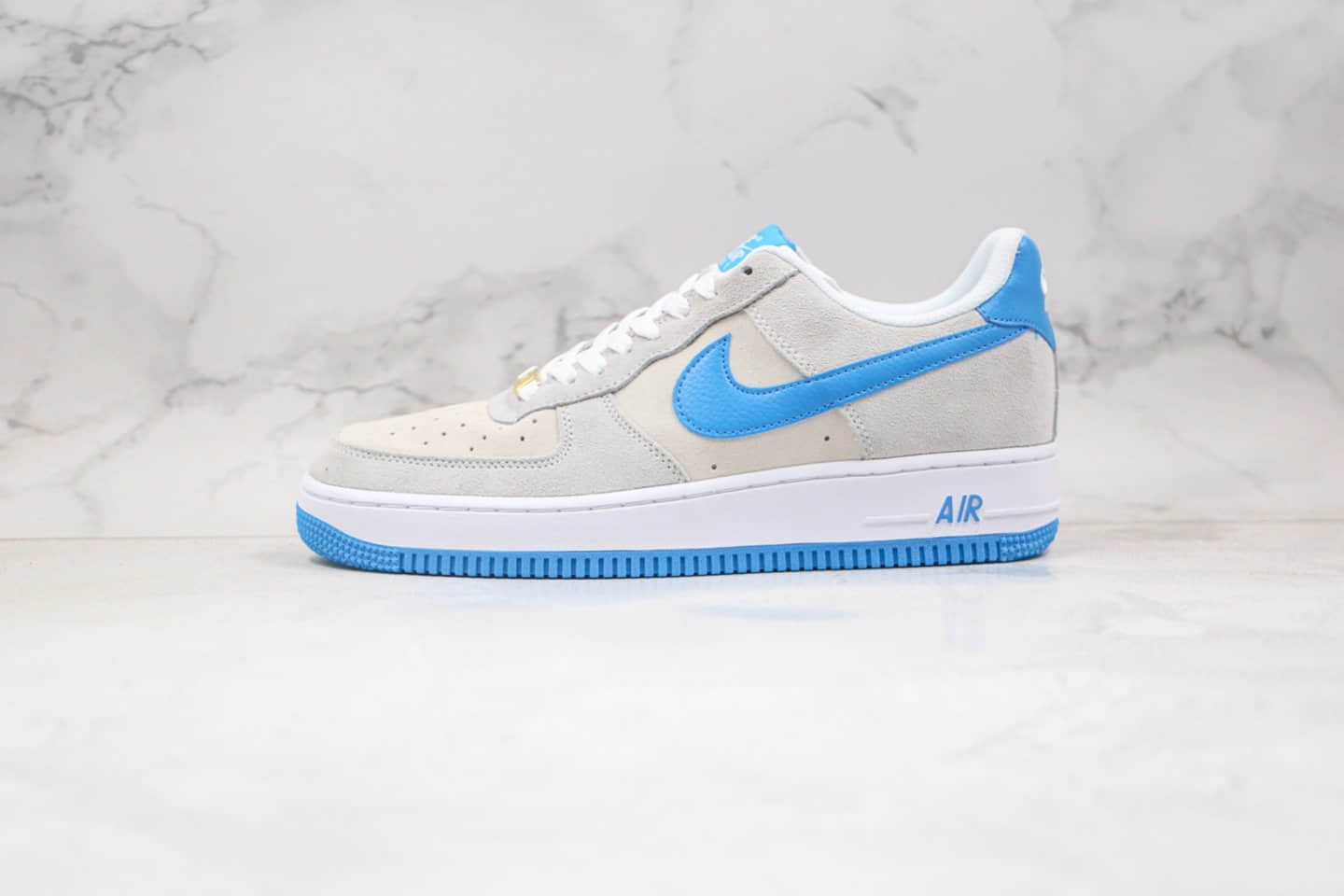耐克Nike Air Force1 07 Low纯原版本低帮空军一号灰蓝色板鞋内置全掌Sole气垫 货号：CN0844-001