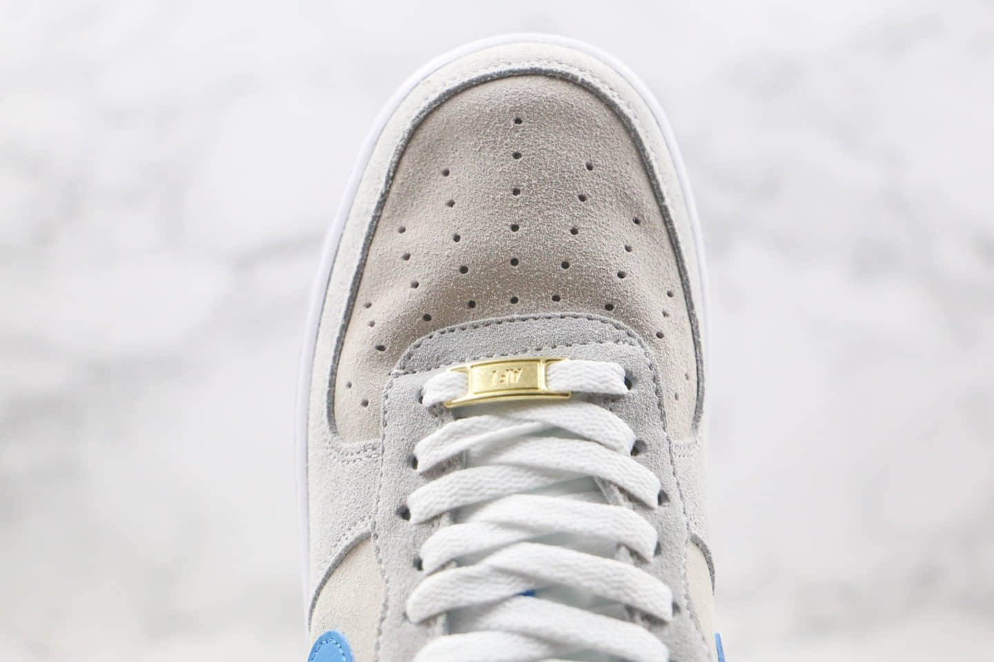 耐克Nike Air Force1 07 Low纯原版本低帮空军一号灰蓝色板鞋内置全掌Sole气垫 货号：CN0844-001
