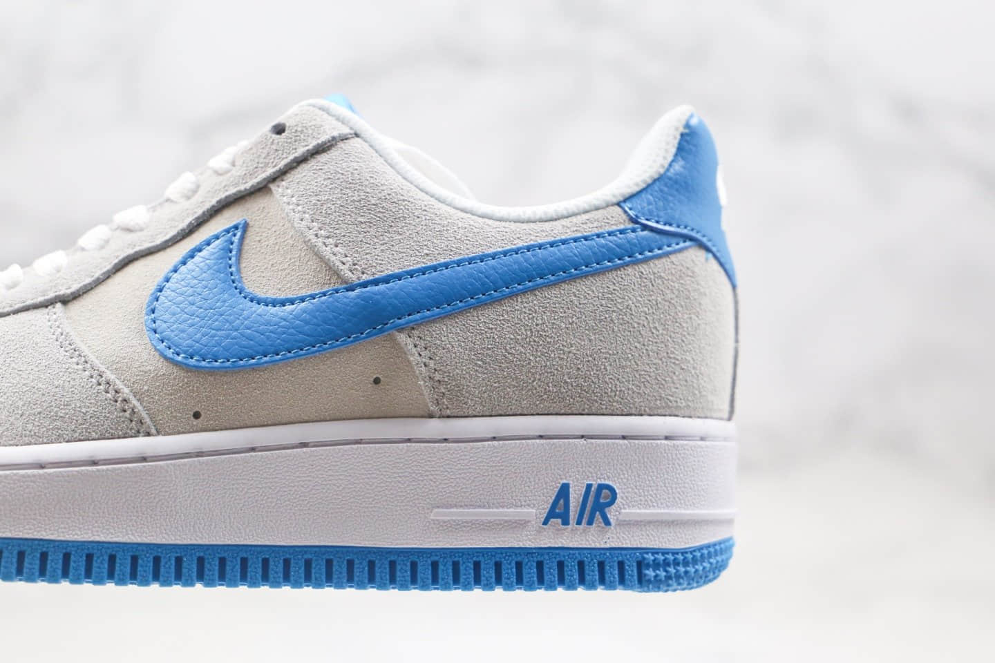 耐克Nike Air Force1 07 Low纯原版本低帮空军一号灰蓝色板鞋内置全掌Sole气垫 货号：CN0844-001
