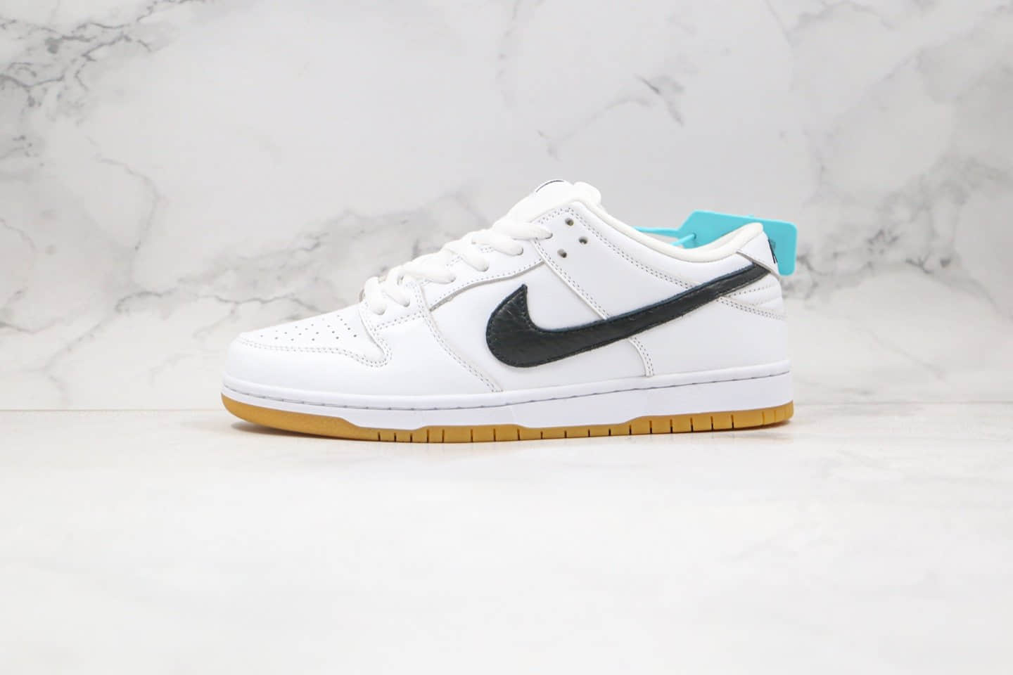 耐克Nike SB Dunk Low Pro ISO纯原版本低帮SB DUNK生胶白黑色板鞋内置后跟Zoom气垫 货号：CD2563-100