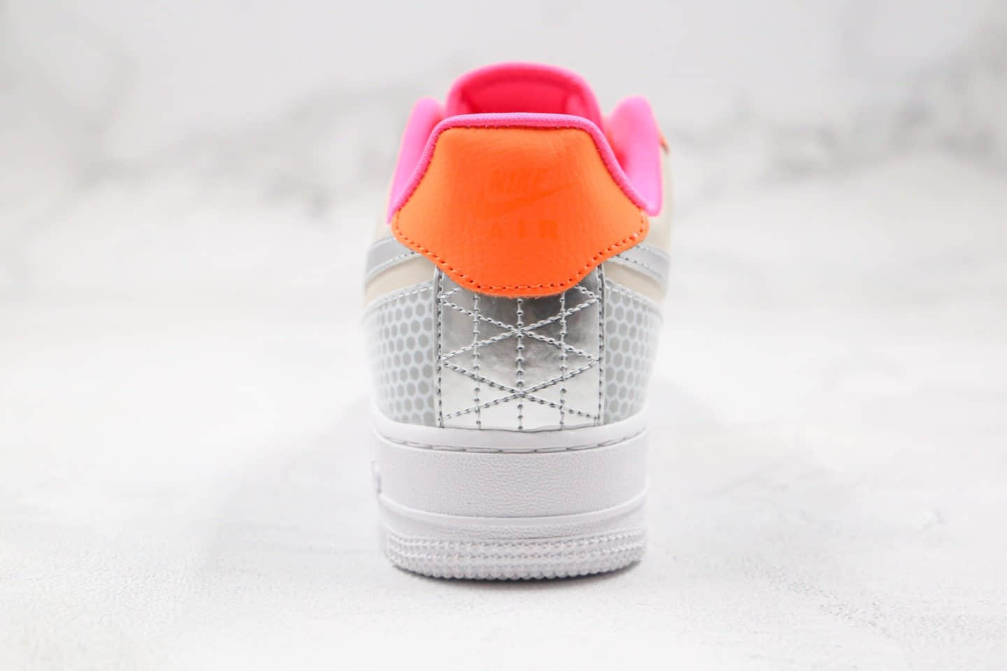 耐克Nike Air Force 1 Premium纯原版本低帮空军一号灰橙银色板鞋内置气垫原档案数据开发 货号：CT1992-101
